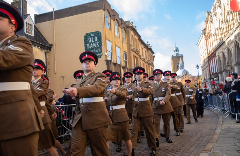 103 battalion REME marching in Northampton